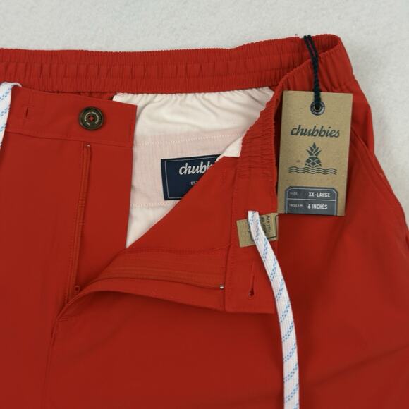 Chubbies  Everywear Shorts Mens XXL Red 6” Inseam Performance Golf NWT - Picture 9 of 13